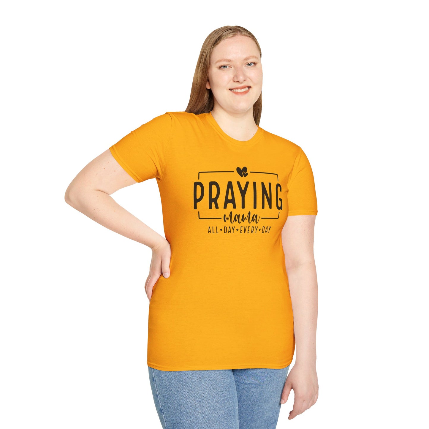 Praying Mama All Day Every Day Women's Christian T-shirt