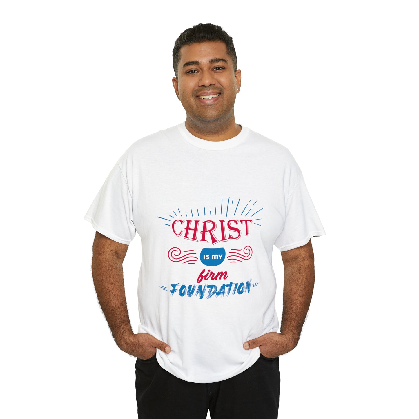 Christ Is My Firm Foundation Unisex Heavy Cotton Tee