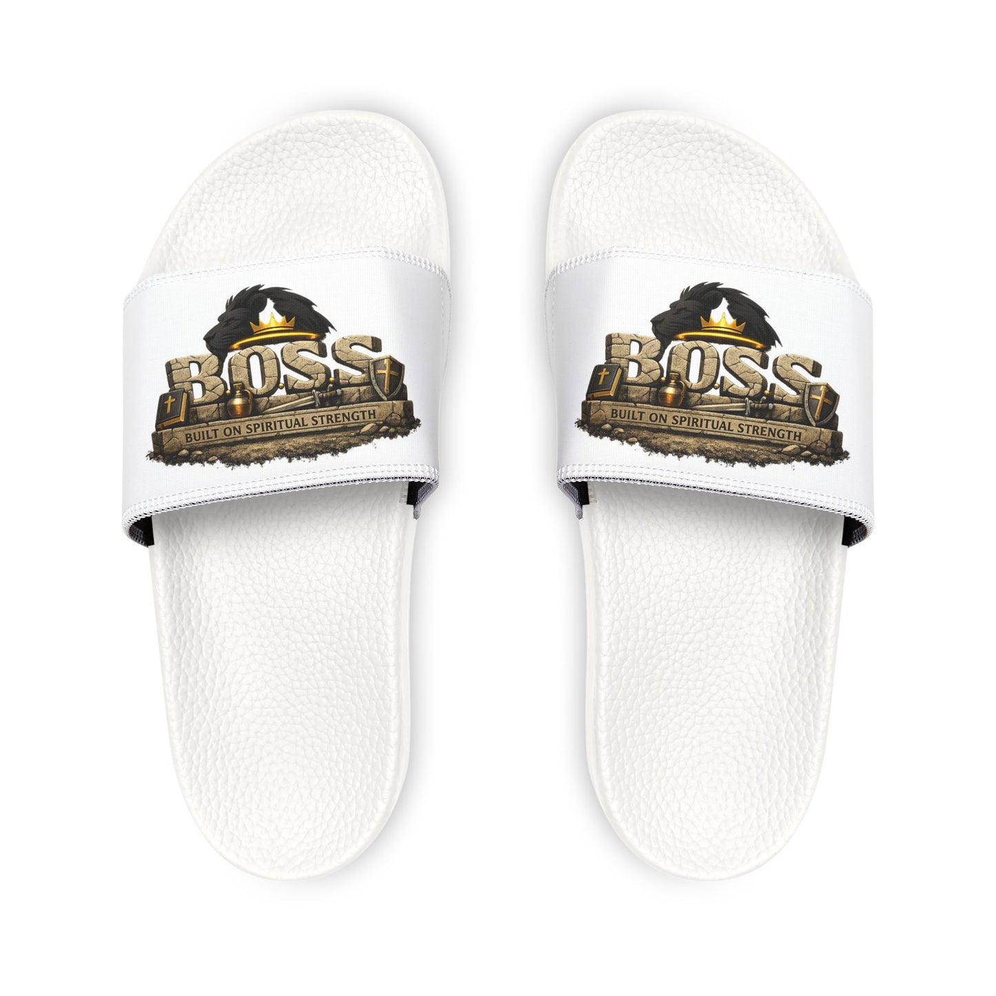 Slides — "BOSS" Logo Removable-Strap Men's Christian Sandals