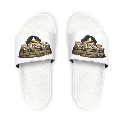 Slides — "BOSS" Logo Removable-Strap Men's Christian Sandals