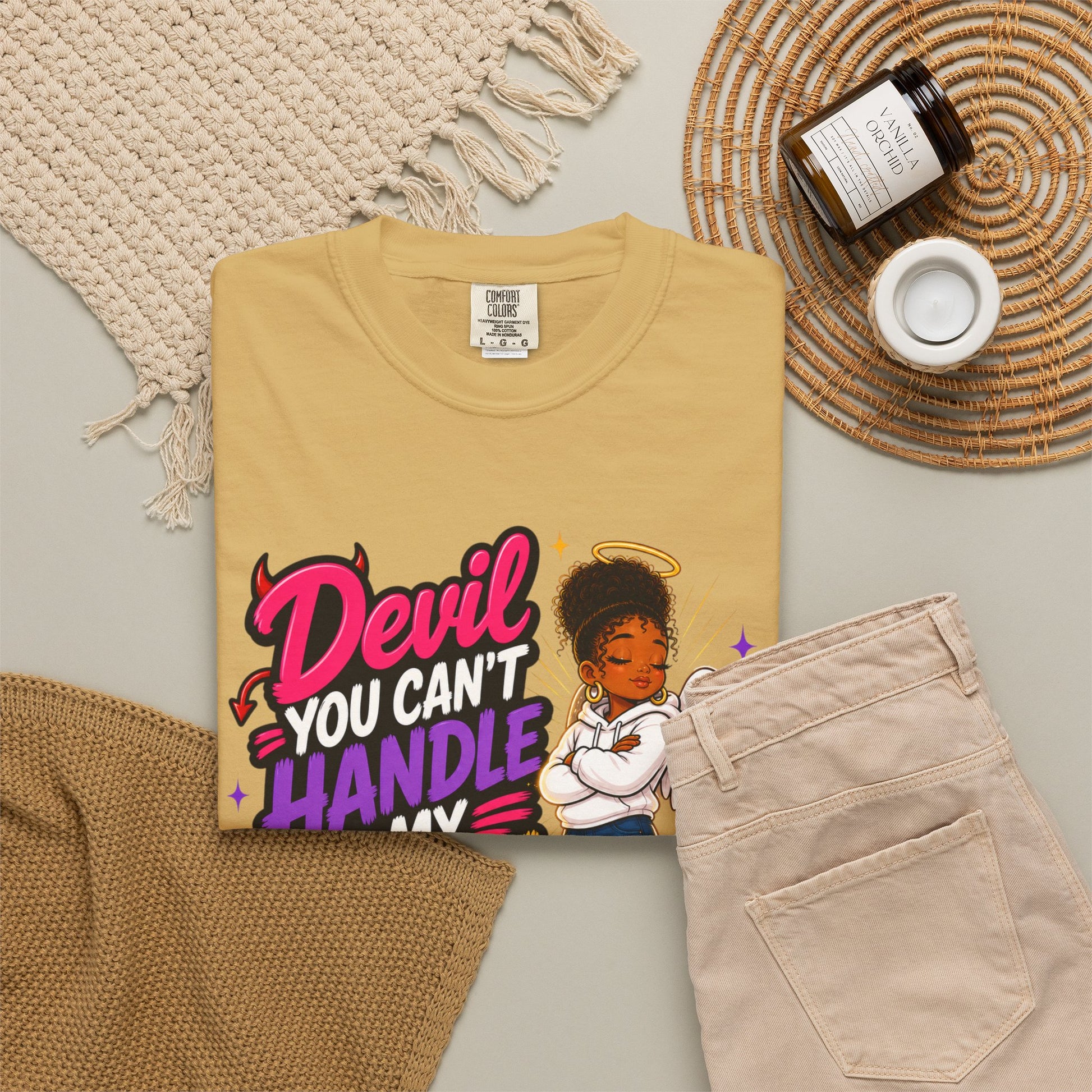 Devil You Can't Handle My Glow Up T-Shirt — Angel Girl Graphic Tee - ClaimedbyGodDesigns