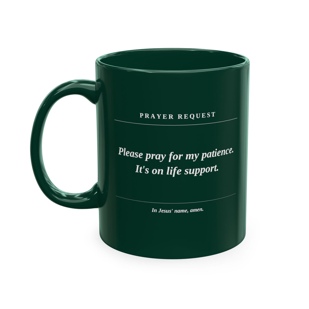 Prayer Request Ceramic Mug — 'Please Pray for Me' Inspirational Coffee Cup