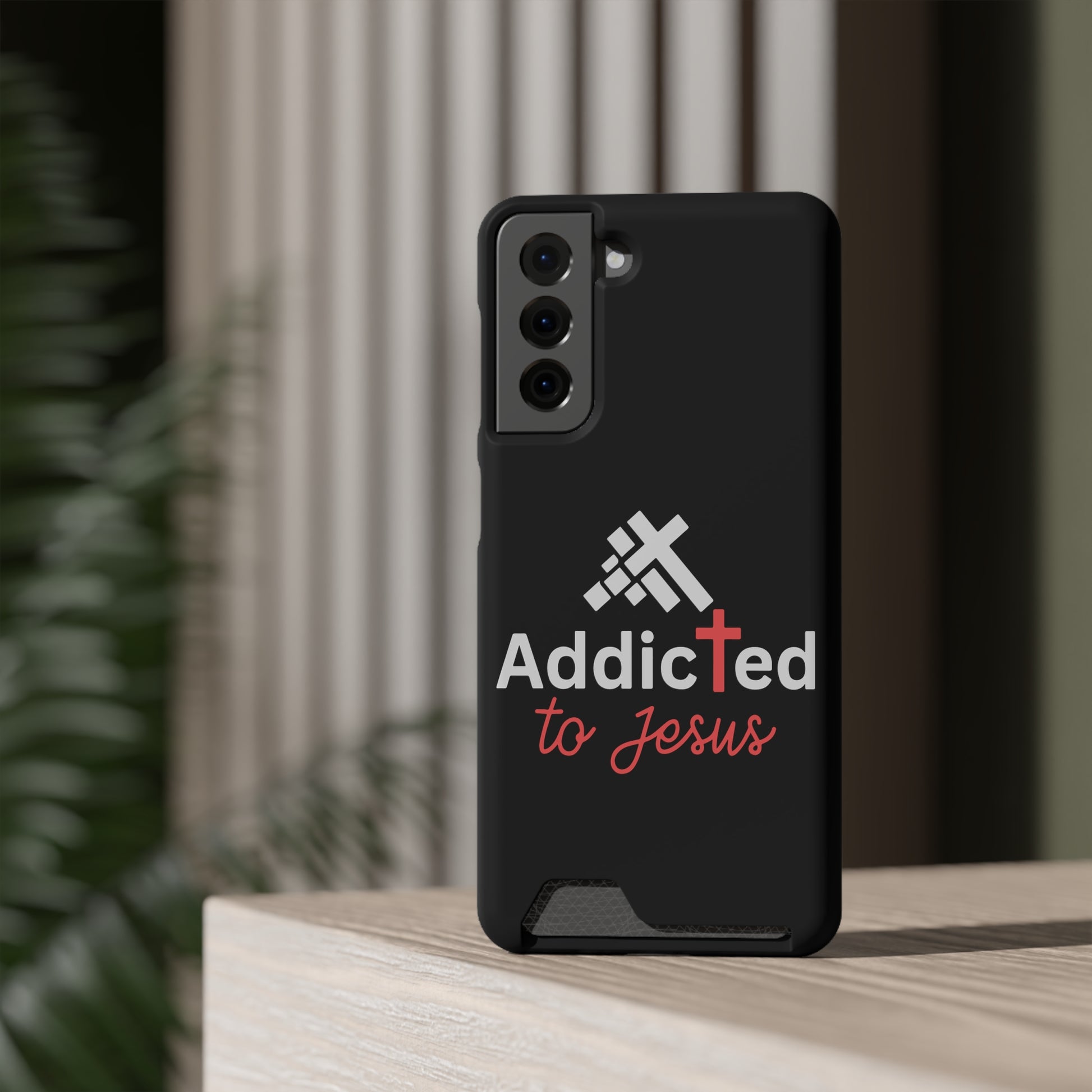 Addicted To Jesus Christian Phone Case With Card Holder Printify