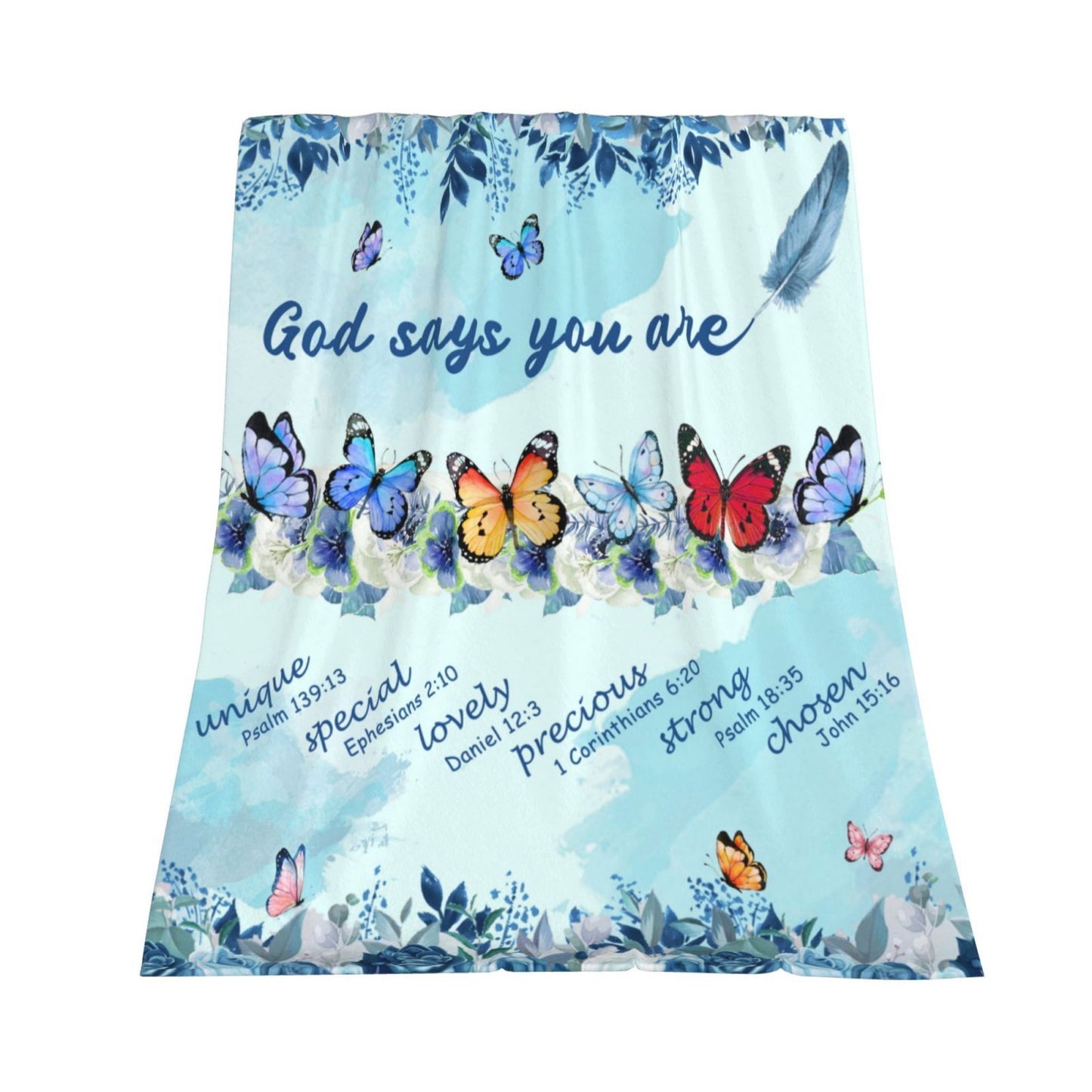 God Says You Are Christian  Blanket With Inspiring Thoughts And Prayers claimedbygoddesigns