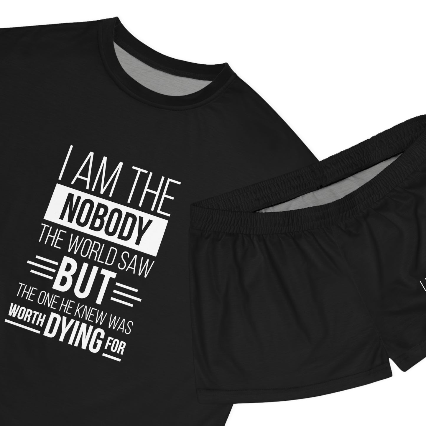 I Am The Nobody The World Saw But The One He Knew Was Worth Dying For Women's Christian Short Pajama Set Printify