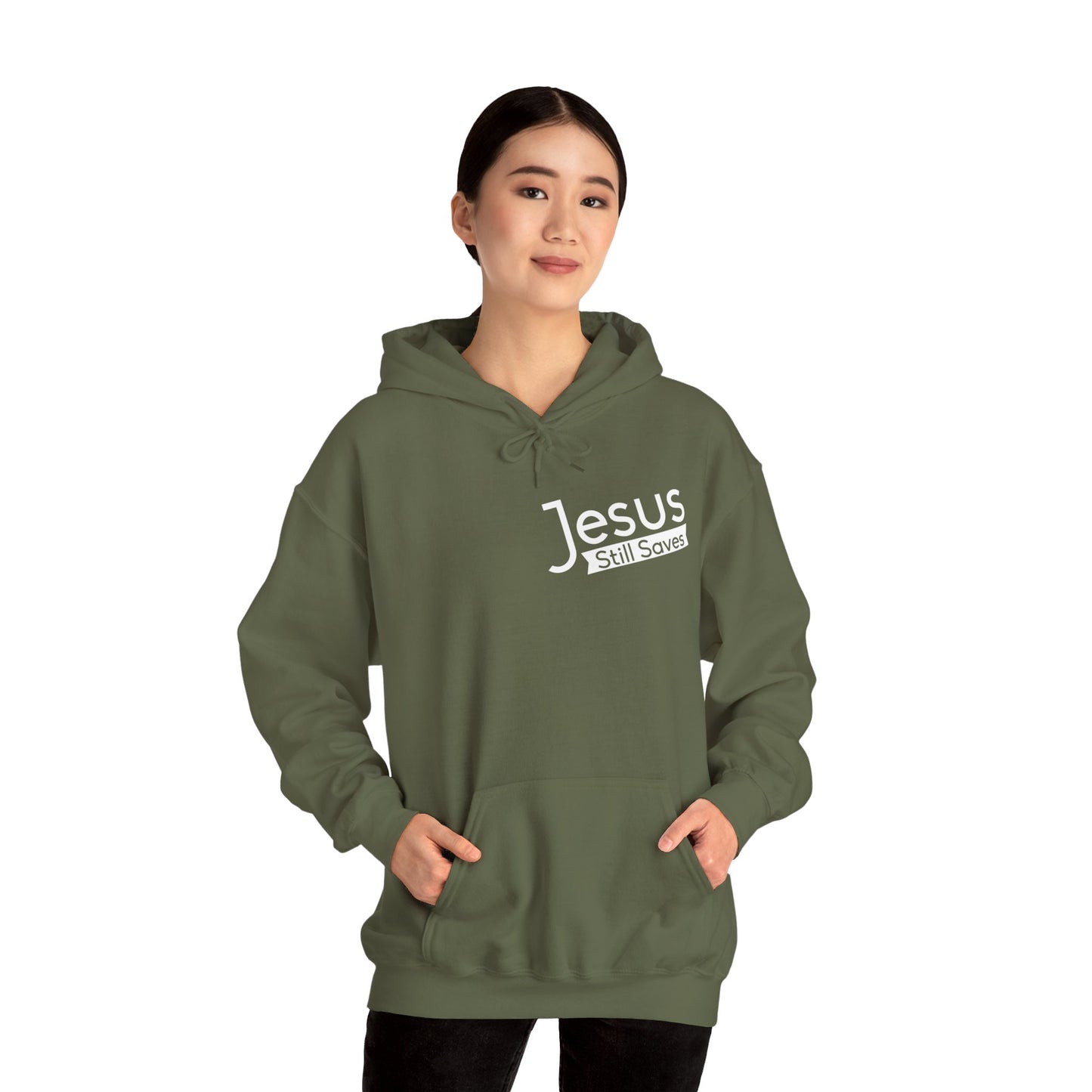 Jesus Still Saves Unisex Christian Hooded Pullover Sweatshirt