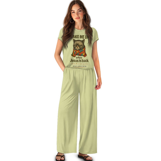 Wake Me Up When He's Here Funny Women's Christian Pajamas