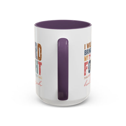 Inspirational Accent Coffee Mug - 'I Will Bring My Hard Fought Hallelujah' - 11oz & 15oz