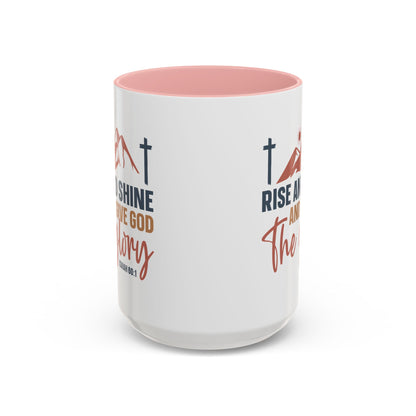 Christian Ceramic Mug - Give Him The Glory Accent Coffee Mug (11, 15oz)