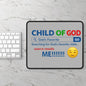 God's Favorite Gaming Mouse Pad, Funny Gamer Gift, Child of God Mouse Pad, Bible Verse Decor, Unique Gamer Accessory