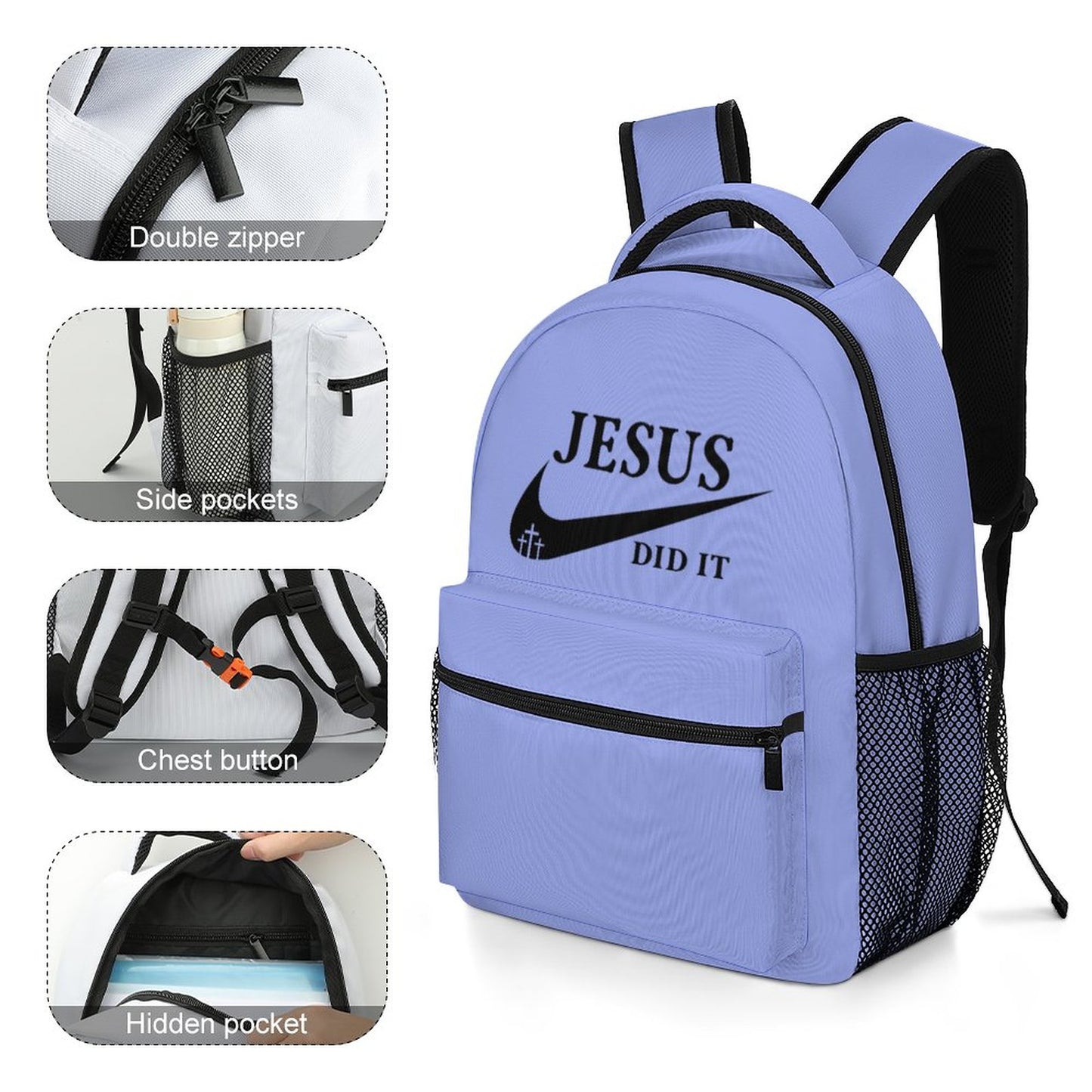 Jesus Did It Christian Children's School Backpack