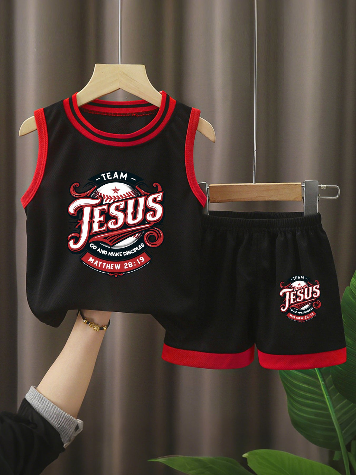 Team Jesus Children's Christian Basketball Jersey Set