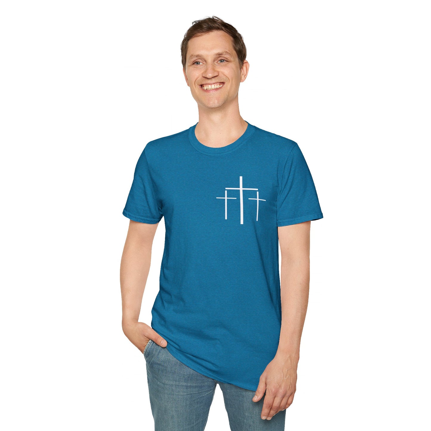 Faith Over Fear 3 Crosses   Christian Unisex T-shirt