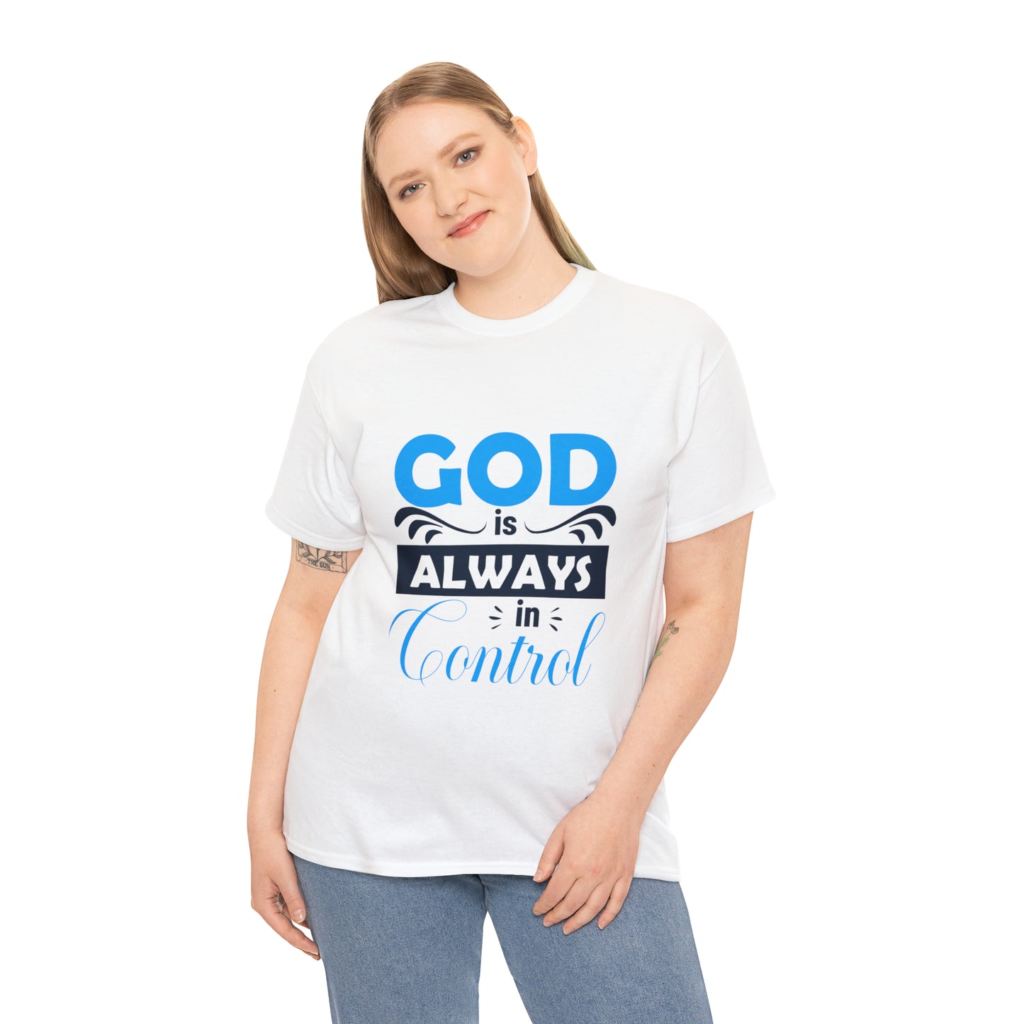 God Is Always In Control Unisex Heavy Cotton Tee