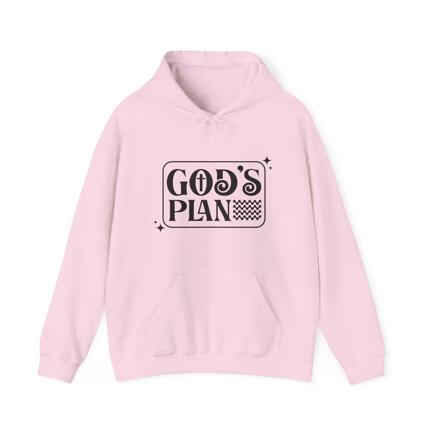 God's Plan Over MIne Unisex Christian Hooded Pullover Sweatshirt