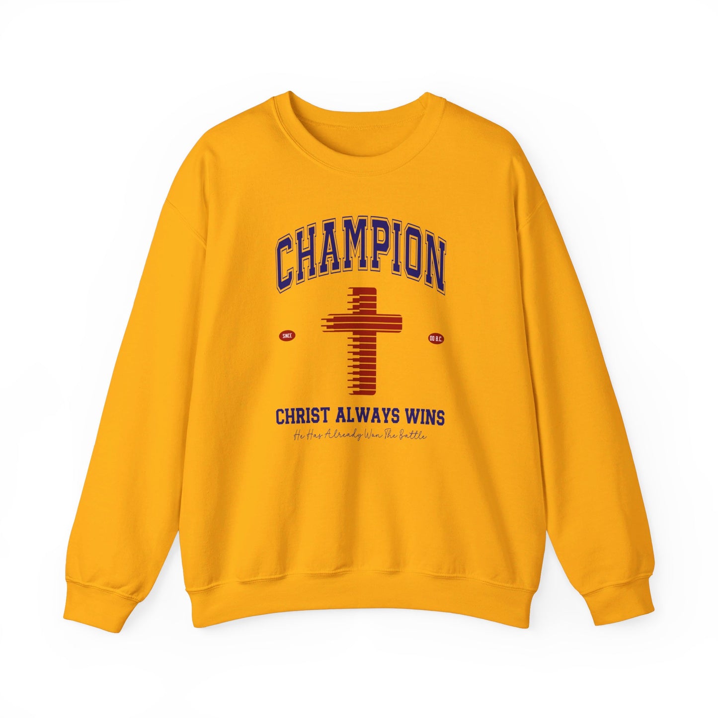 Champion Christ Always Wins Unisex Heavy Blend™ Crewneck Christian Sweatshirt