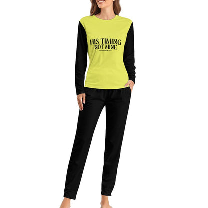 His Timing Not Mine Women's Christian Pajamas - ClaimedbyGodDesigns