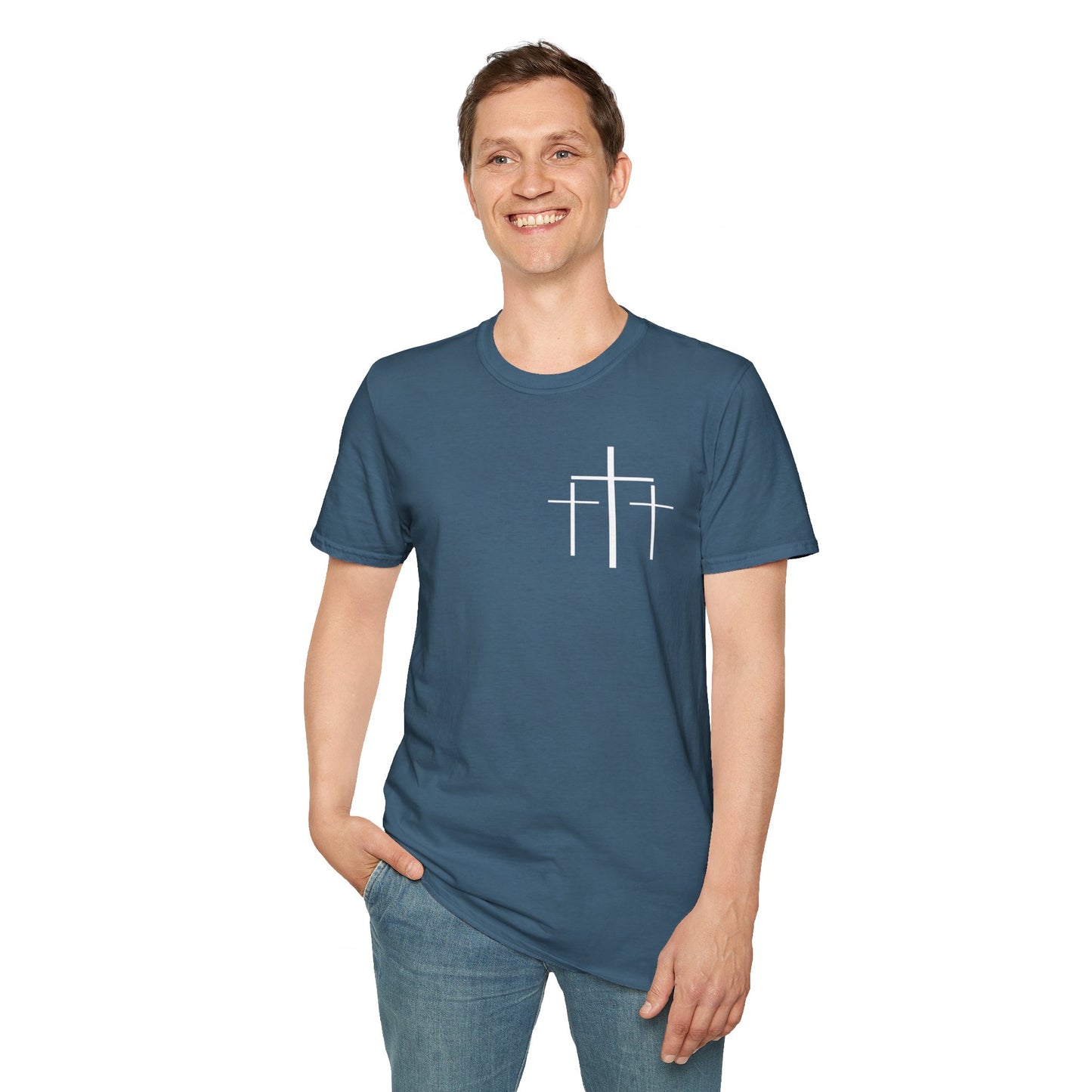 Faith Over Fear 3 Crosses   Christian Unisex T-shirt