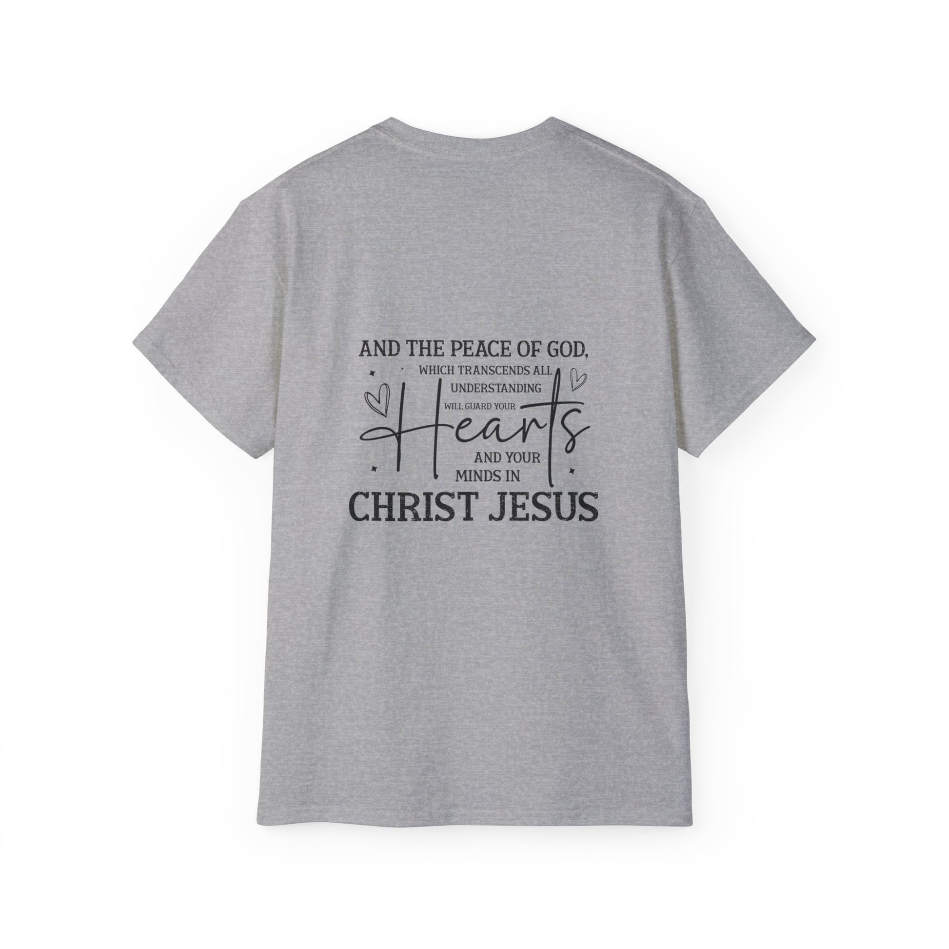 Phillippians 4:7 Guarded By His Peace Unisex Christian Ultra Cotton Tee Printify