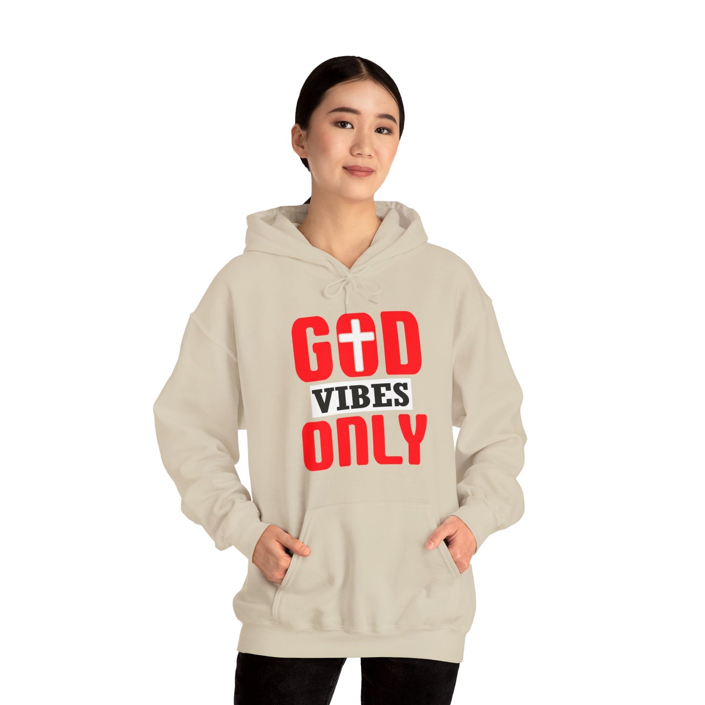 God Vibes Only Unisex Christian Hooded Pullover Sweatshirt