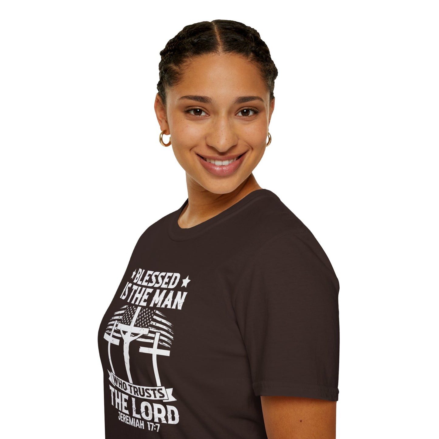 Blessed Is The Man Who Trusts In The Lord American Patriotic Christian Unisex T-shirt