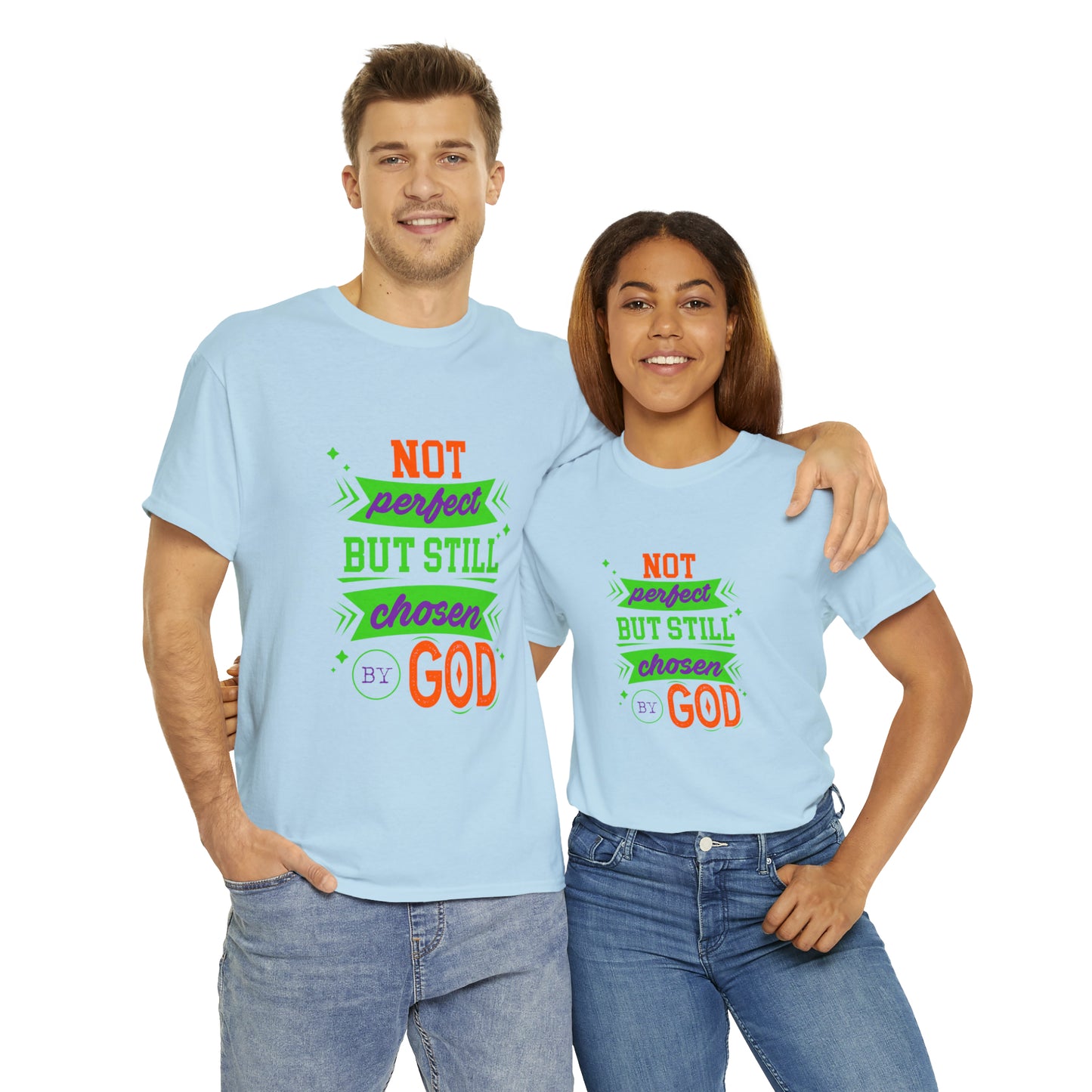 Not Perfect But Still Chosen By God Unisex Heavy Cotton Tee