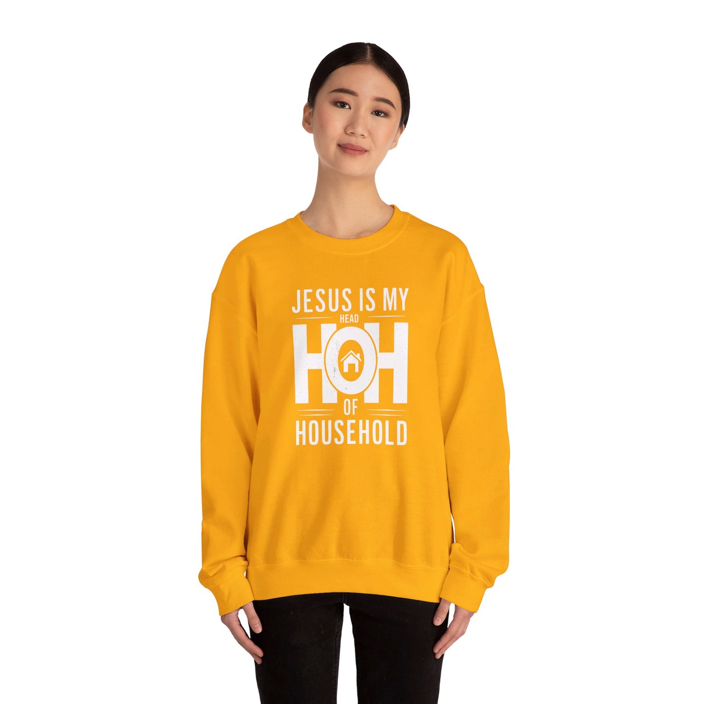 Jesus Is My Head Of Household HOH  Unisex Heavy Blend™ Crewneck Christian Sweatshirt