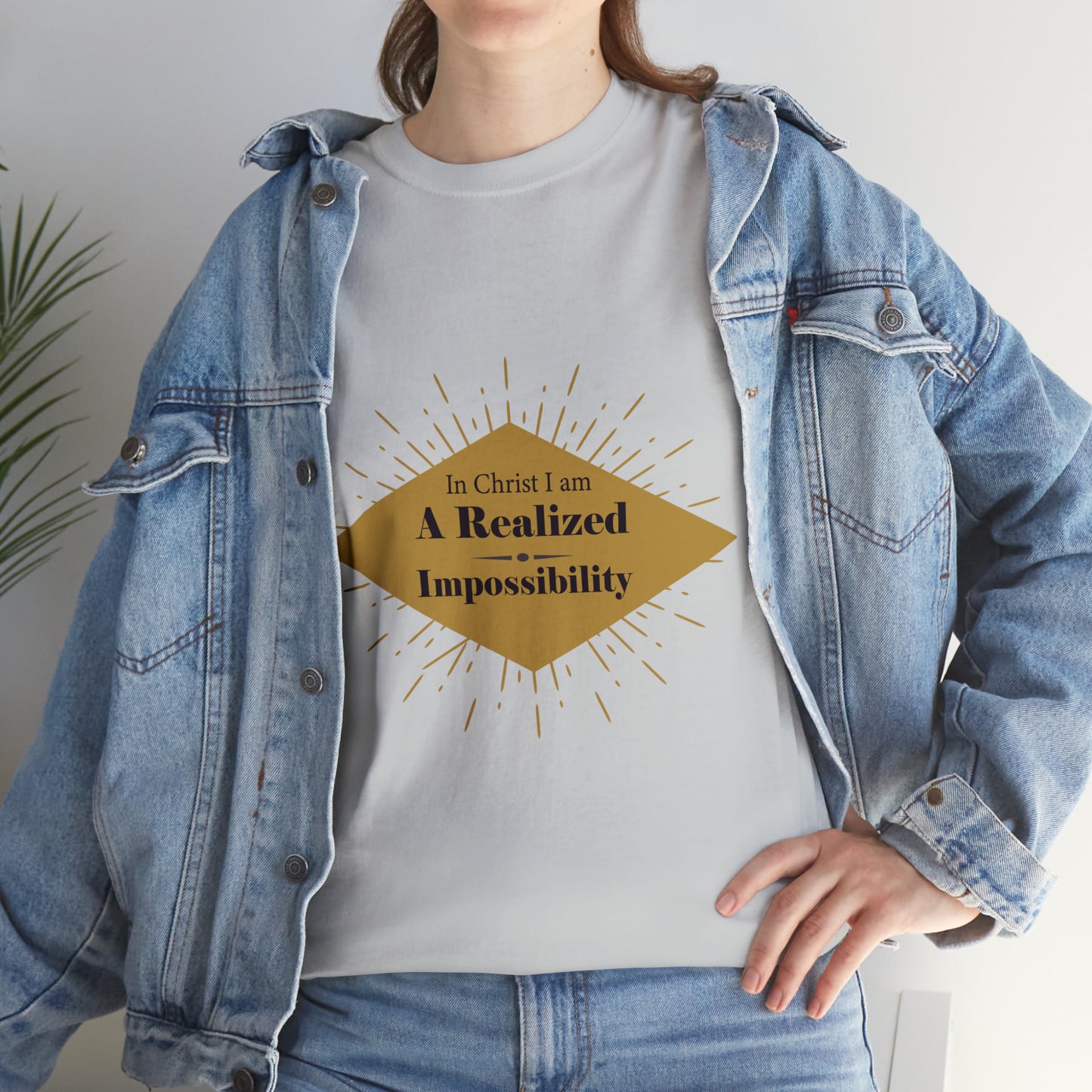 In Christ I Am A Realized Impossibility Unisex Heavy Cotton Tee