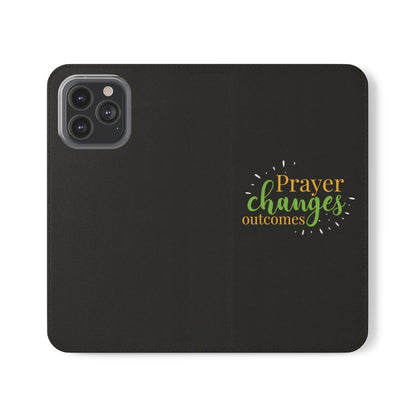Prayer Changes Outcomes Phone Flip Cases - ClaimedbyGodDesigns