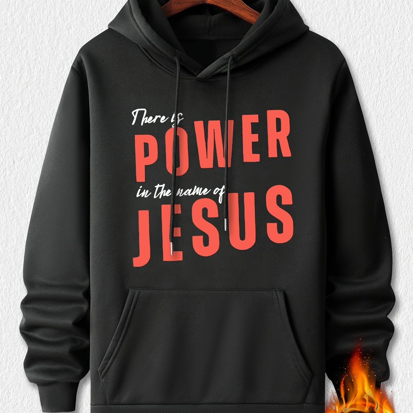 There Is Power In The Name Of Jesus Men's Christian Pullover Hooded Sweatshirt claimedbygoddesigns