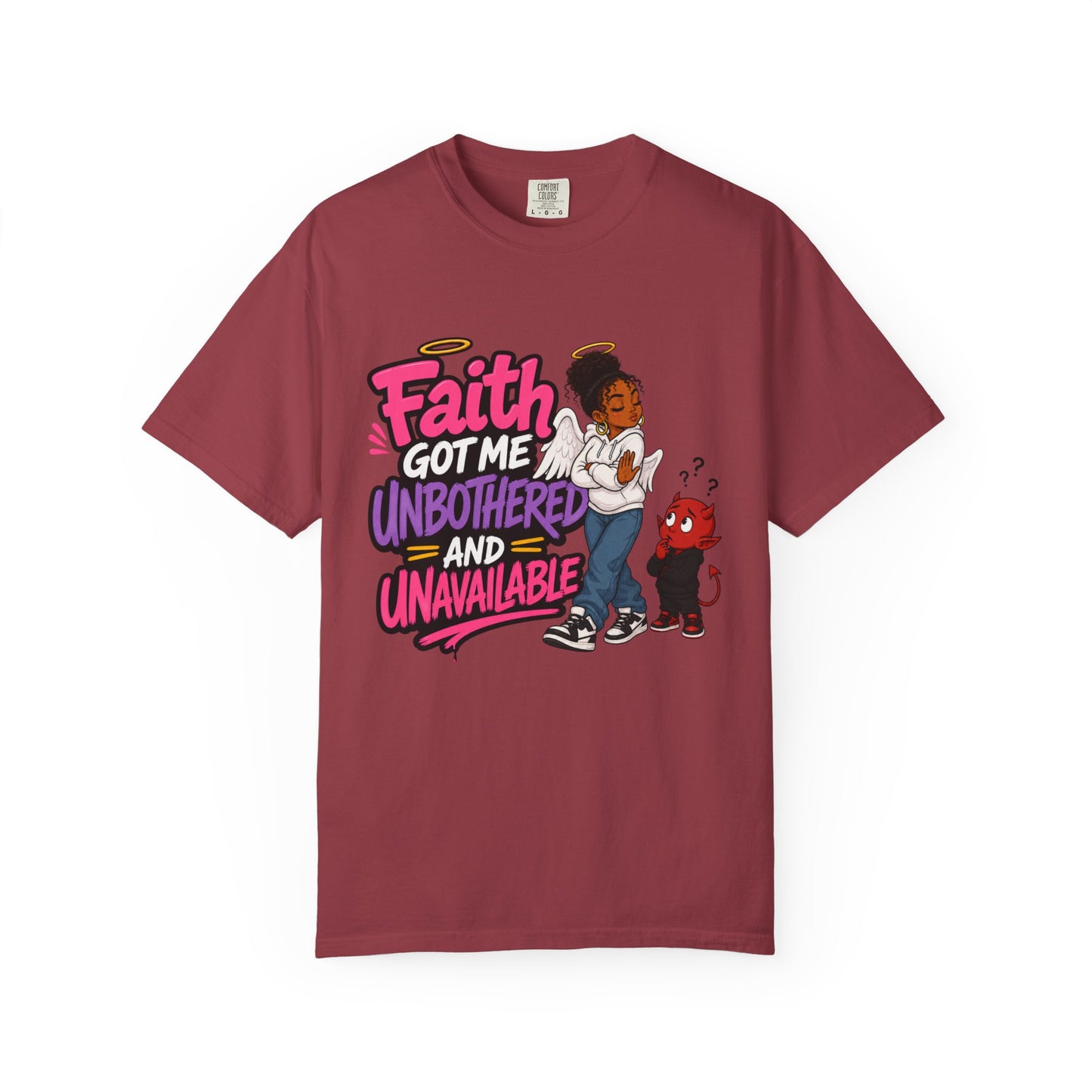 Faith Got Me Unbothered T-Shirt — Christian Inspirational Graphic Tee - ClaimedbyGodDesigns