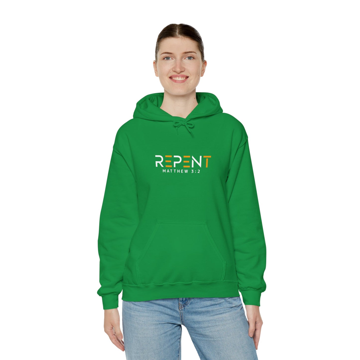 Repent Christian Unisex Hooded Pullover Sweatshirt