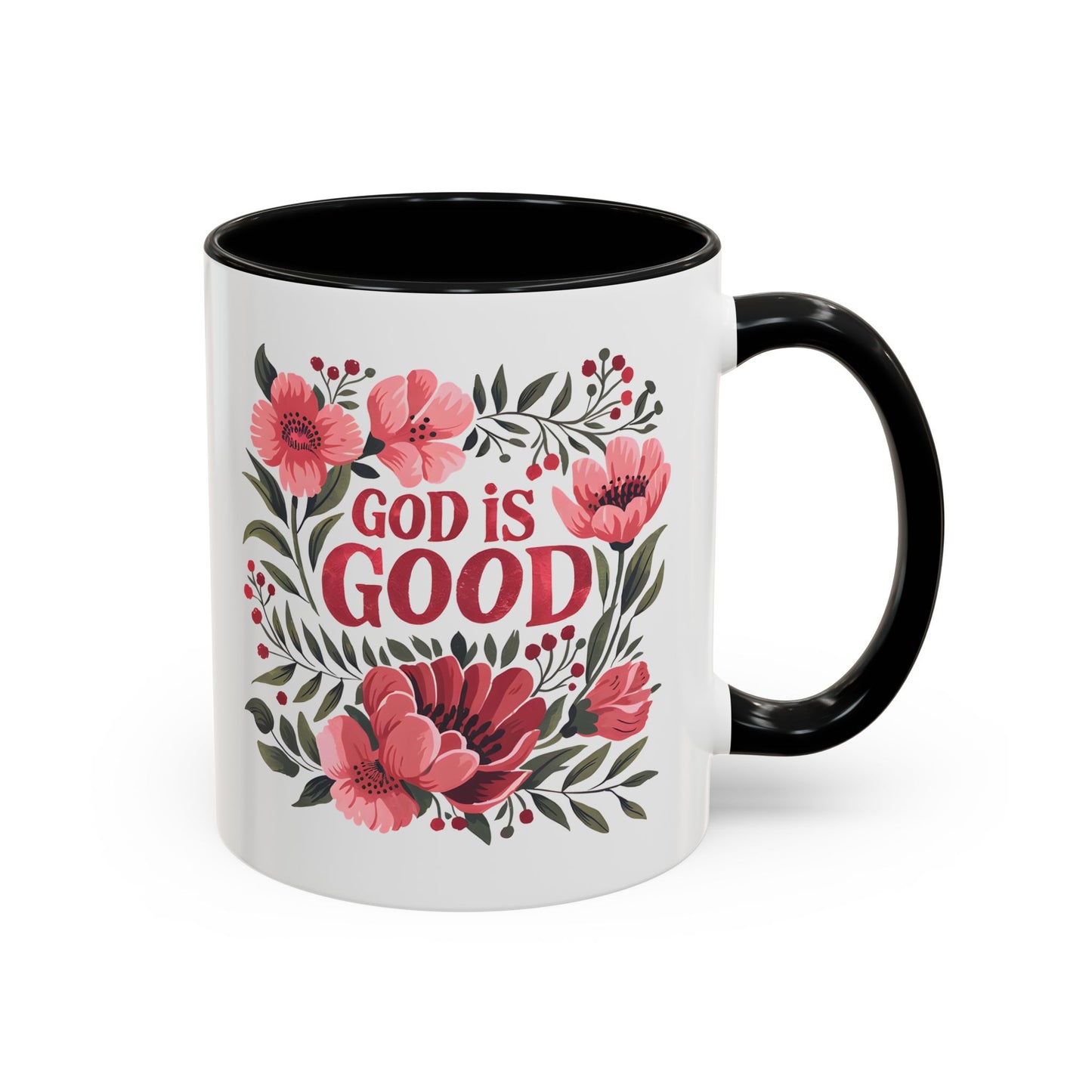 Christian Ceramic Mug- God Is Good Accent Coffee Mug (11, 15oz)