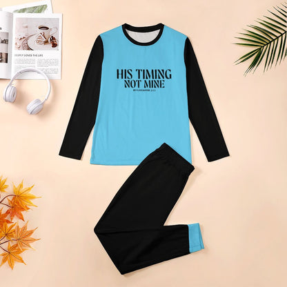 His Timing Not Mine Men's Christian Pajamas - ClaimedbyGodDesigns