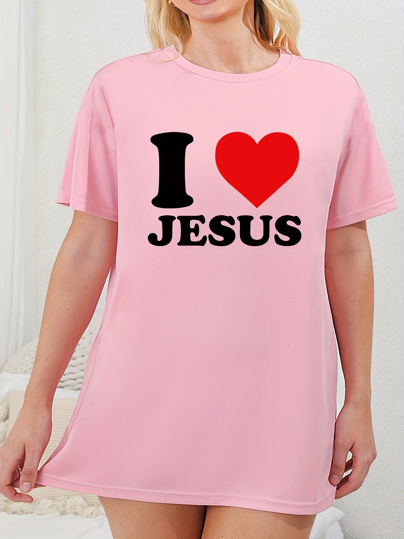 I Love Jesus Plus Size Women's Christian Pajamas claimedbygoddesigns