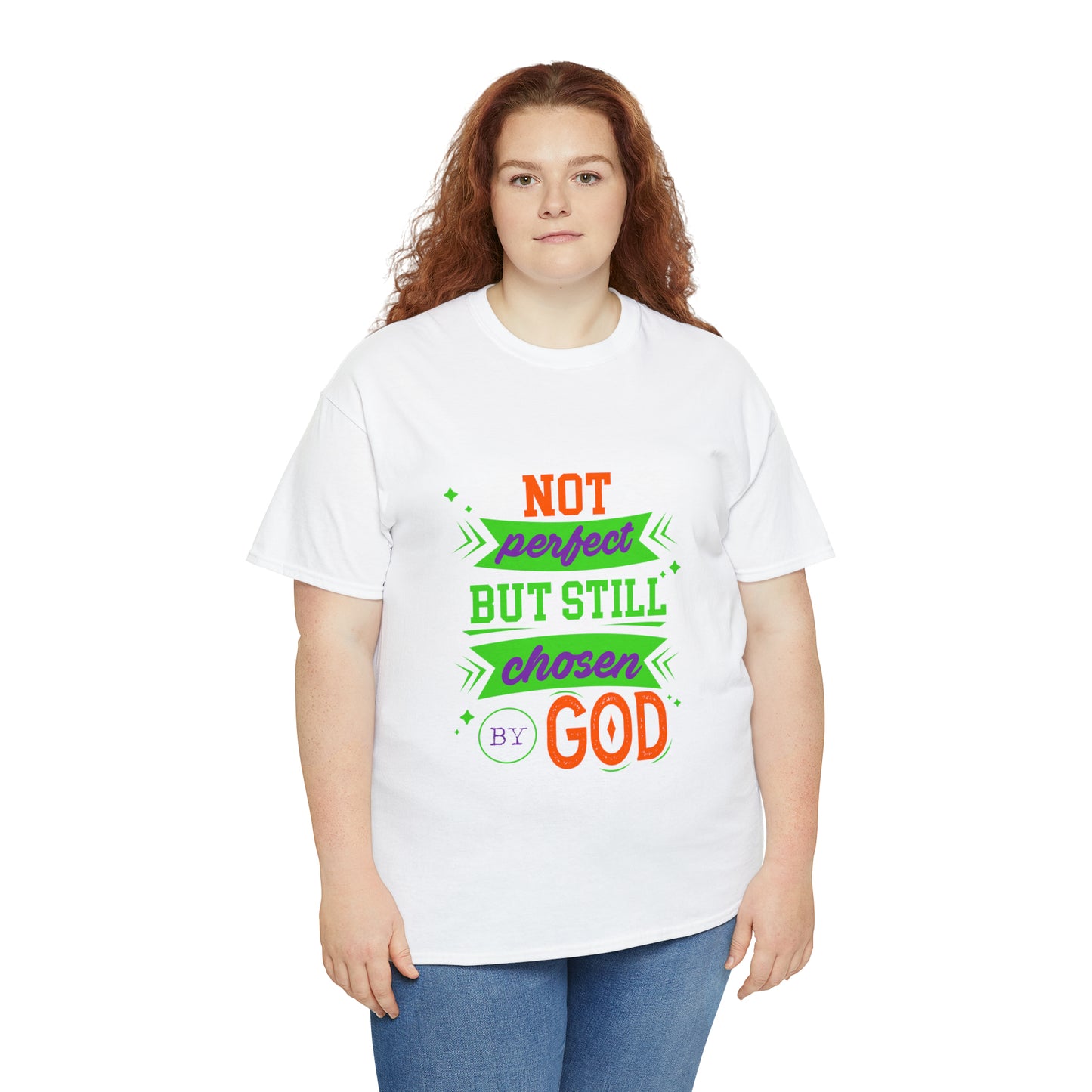 Not Perfect But Still Chosen By God Unisex Heavy Cotton Tee