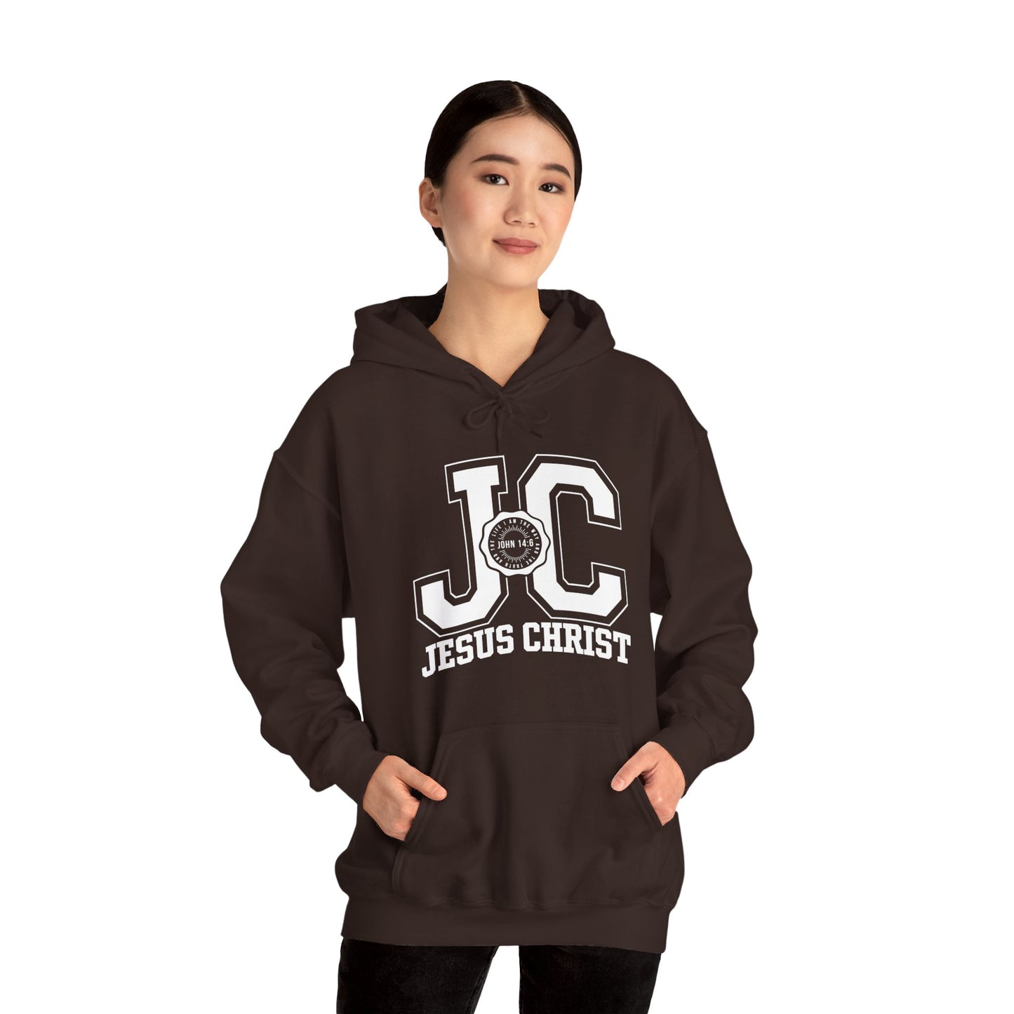 JC Jesus Christ Unisex Christian Hooded Pullover Sweatshirt