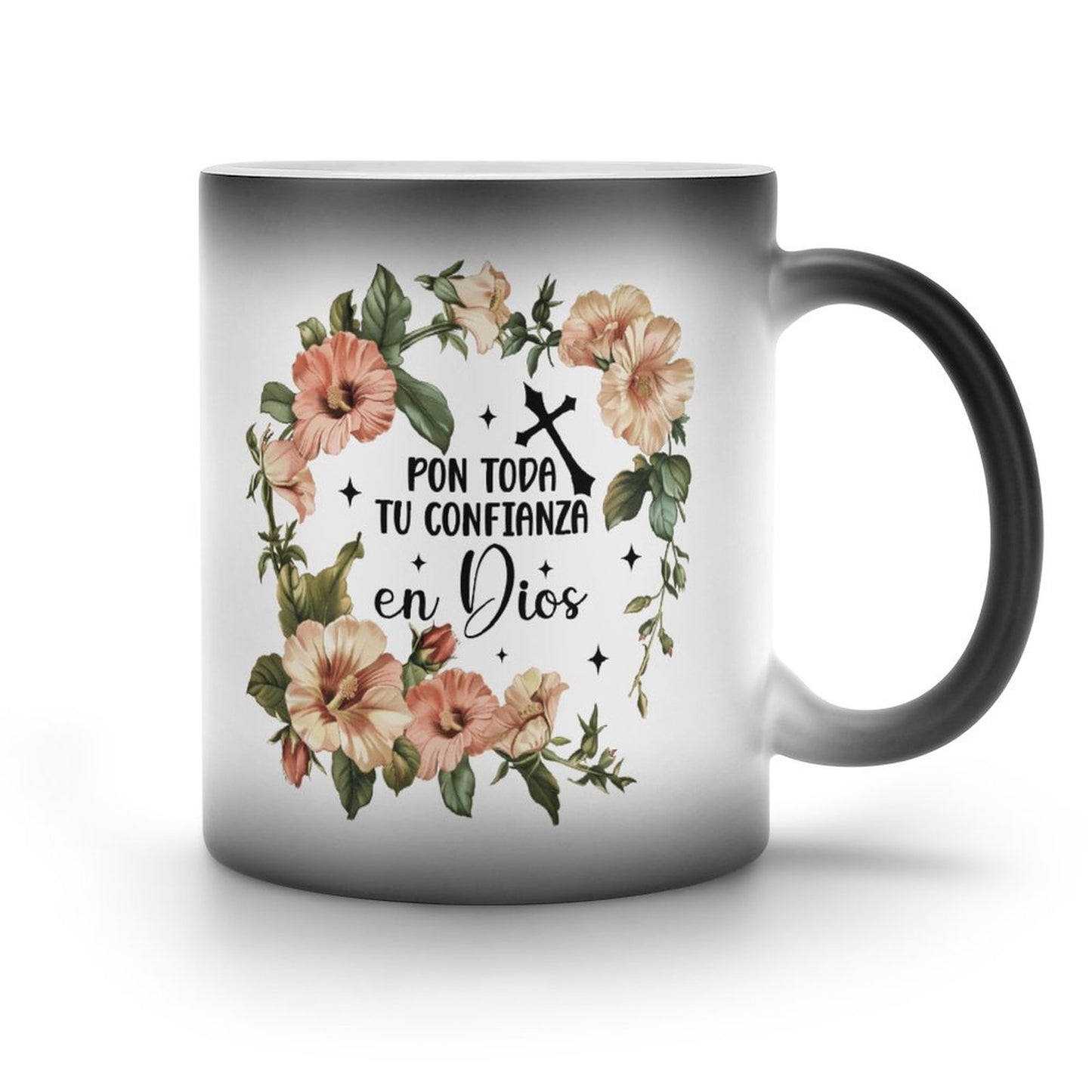 Pon Toda Tu Confianza En Dios Spanish Christian Color Changing Mug (Dual-sided)