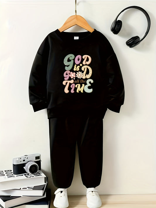 God Is Good All The Time Youth Christian Casual Outfit claimedbygoddesigns
