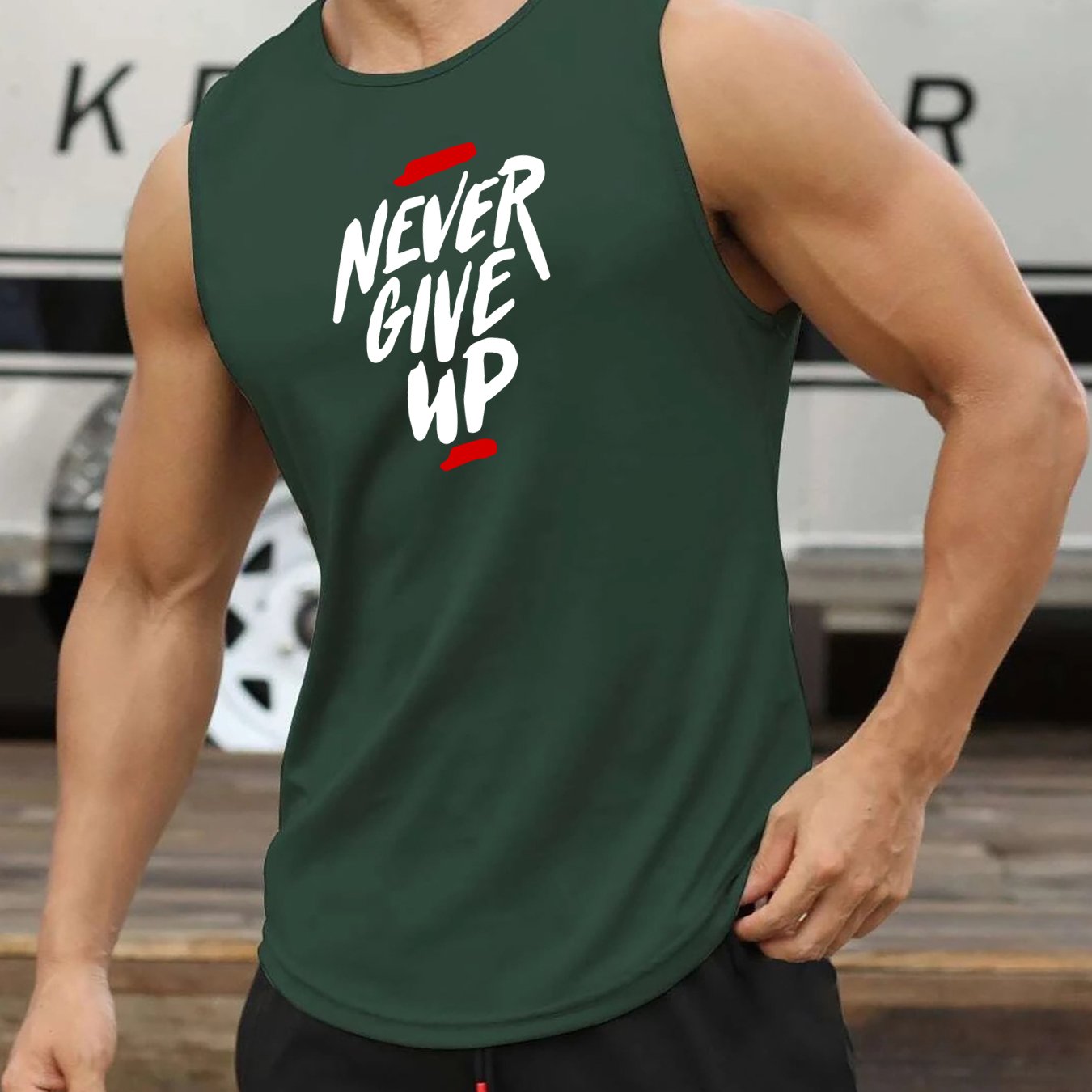 Never Give Up (2) Men's Christian Tank Top claimedbygoddesigns