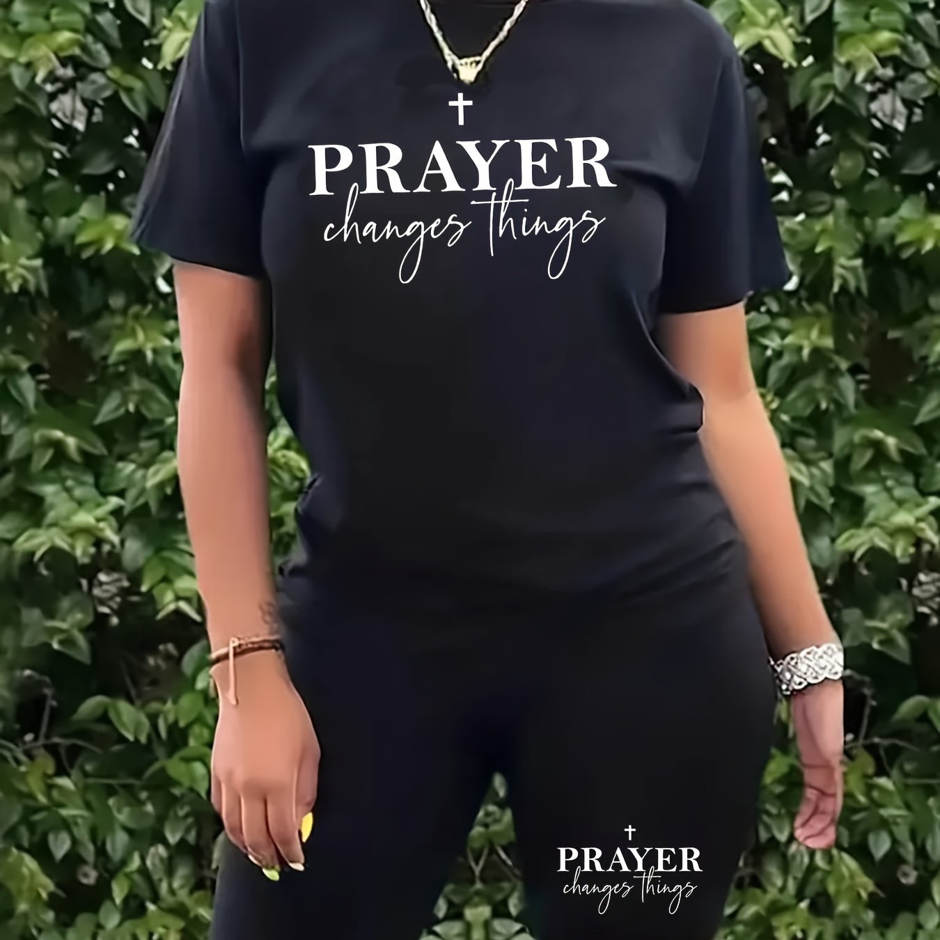 Prayer Changes Things Women's Christian Casual Outfit claimedbygoddesigns