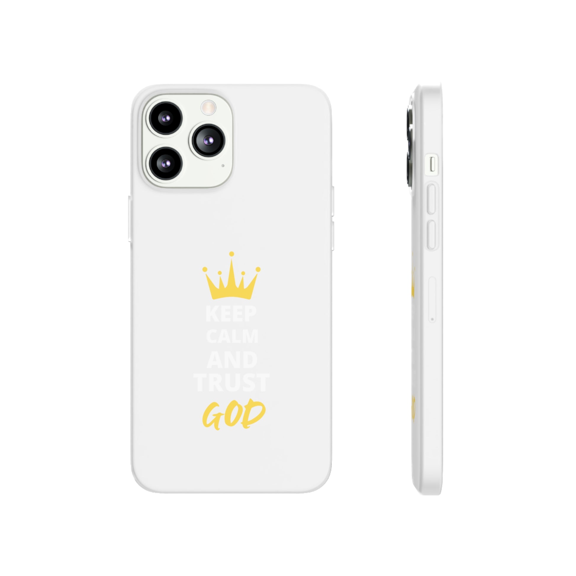 Keep Calm And Trust God Christian Flexi Phone Case Printify