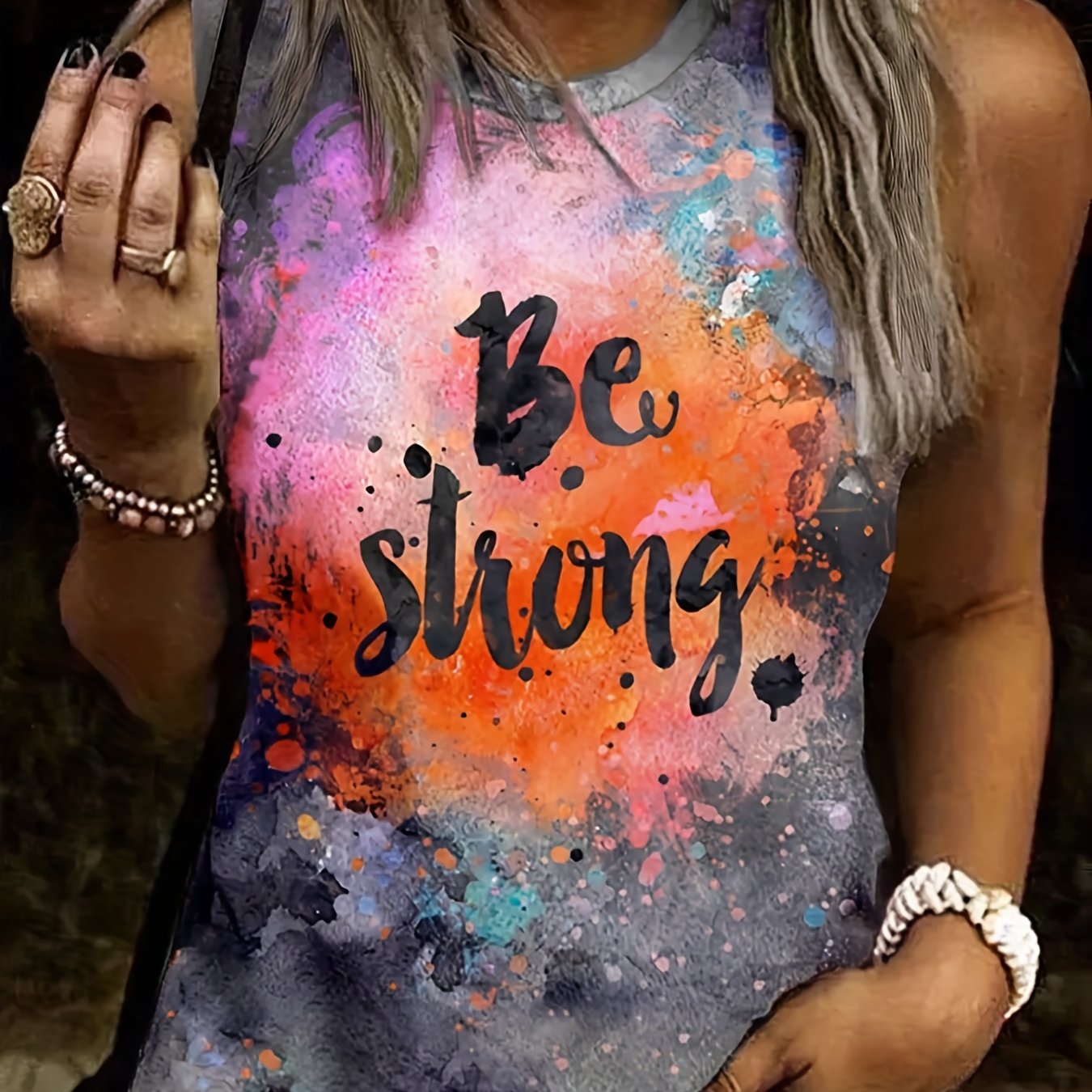 Be Strong Women's Christian Tank Top claimedbygoddesigns