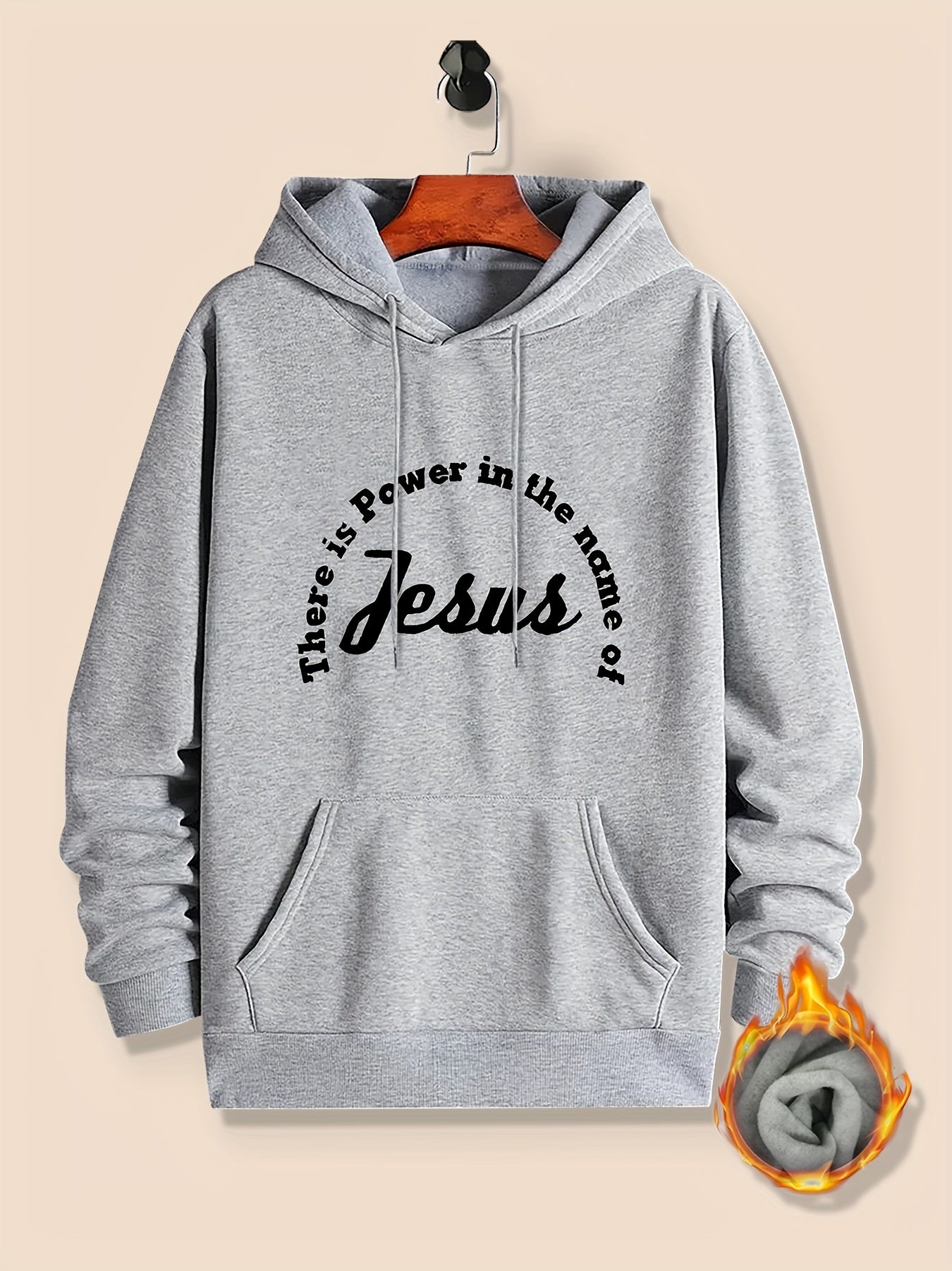 There Is Power In The Name Of Jesus Men's Christian Pullover Hooded Sweatshirt claimedbygoddesigns