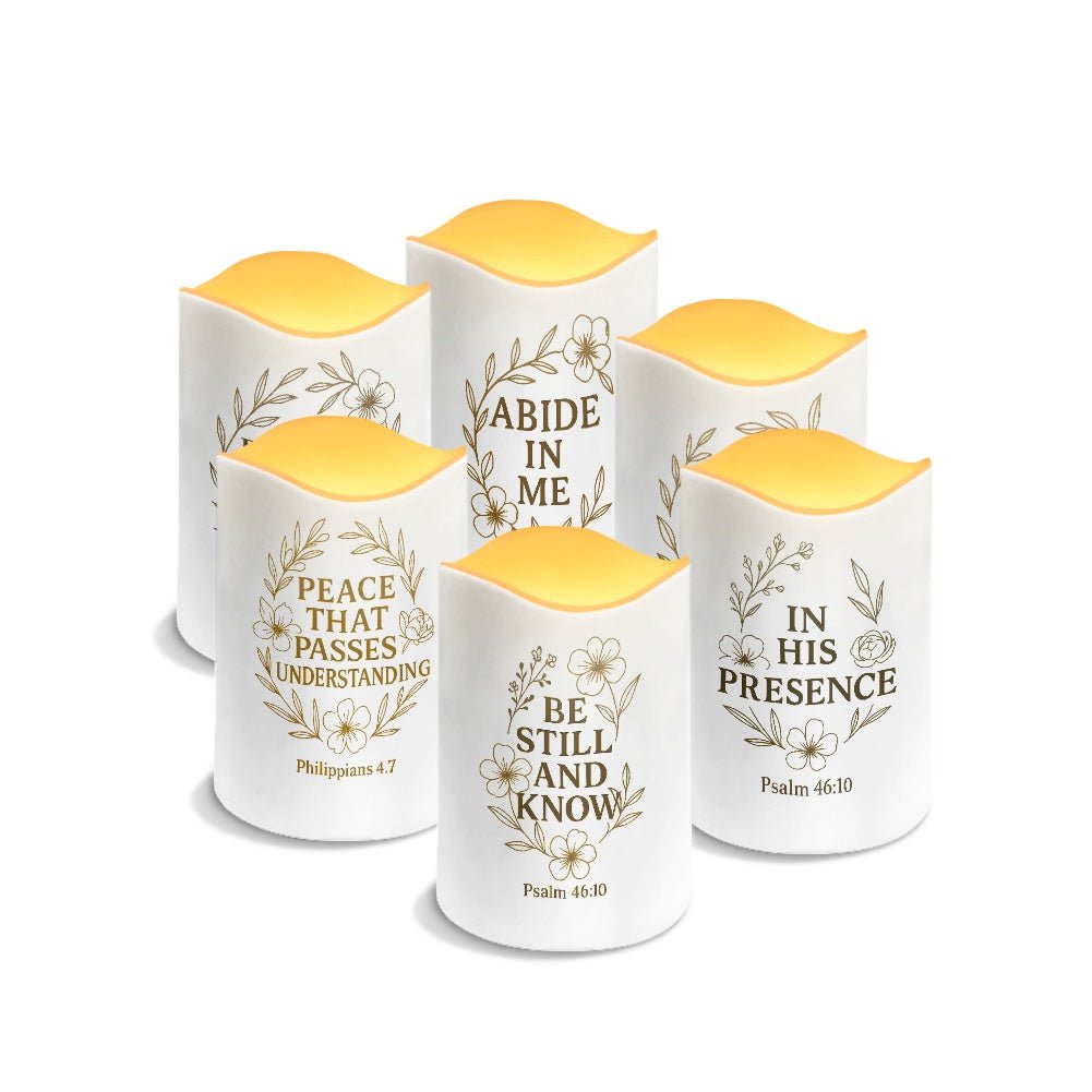 Peace And Presence Christian Solar Wave Candles Set of ^ - ClaimedbyGodDesigns