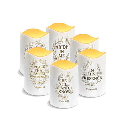 Peace And Presence Christian Solar Wave Candles Set of ^ - ClaimedbyGodDesigns