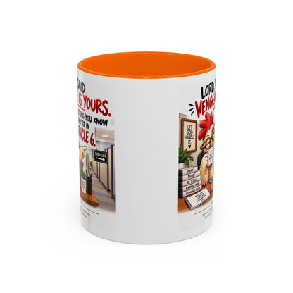 Christian Coffee Mug — “Lord, You Said Vengeance Is Yours” Funny Office Cubicle Prayer Gift