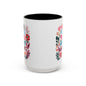 Floral Inspirational Coffee Accent Mug - Praying Mama Raising Warriors, Gift for Moms, Mother's Day Mug, Motivational Cup, Unique Kitchenware