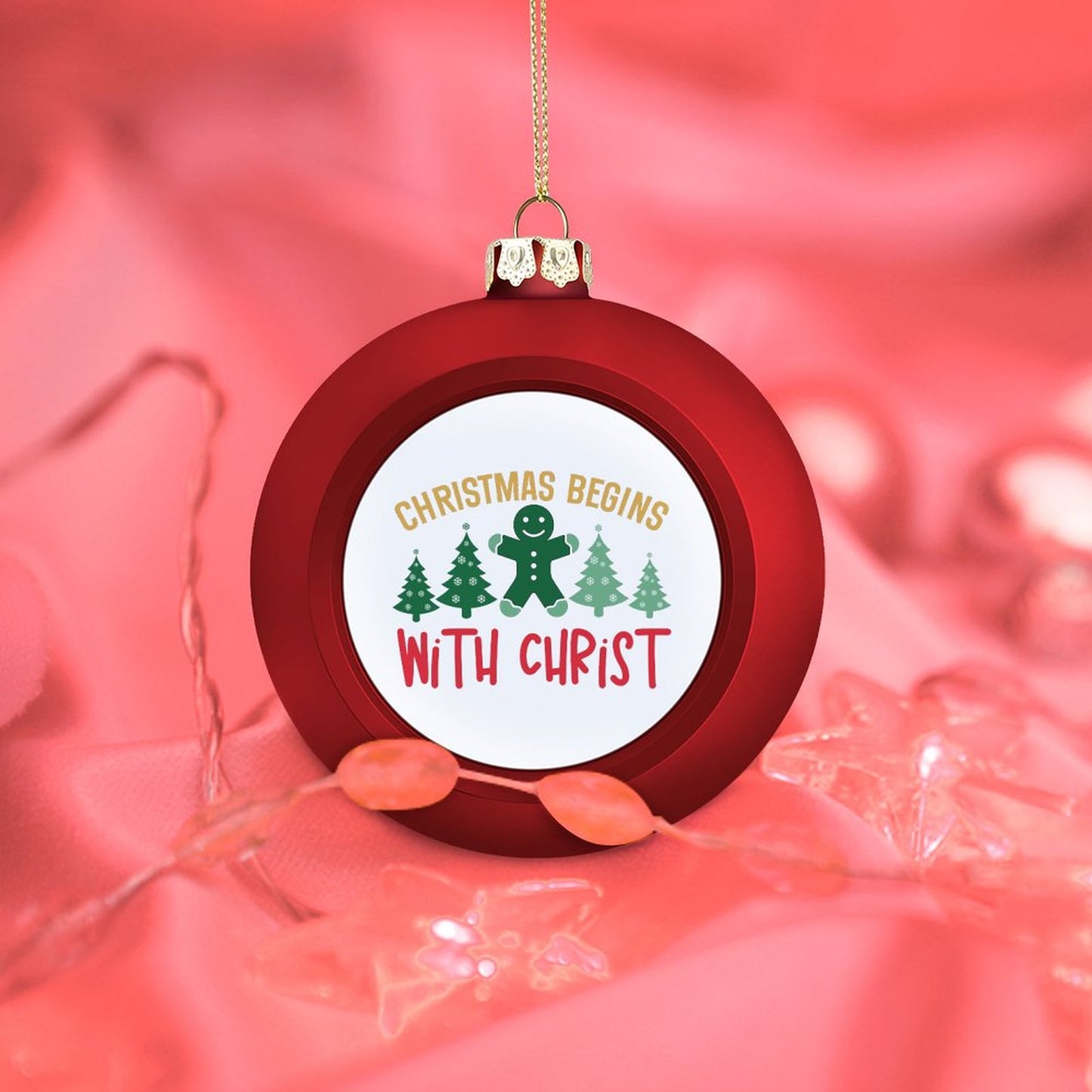 Christmas Begins With Christ Christian Christmas Tree Hanging Ball