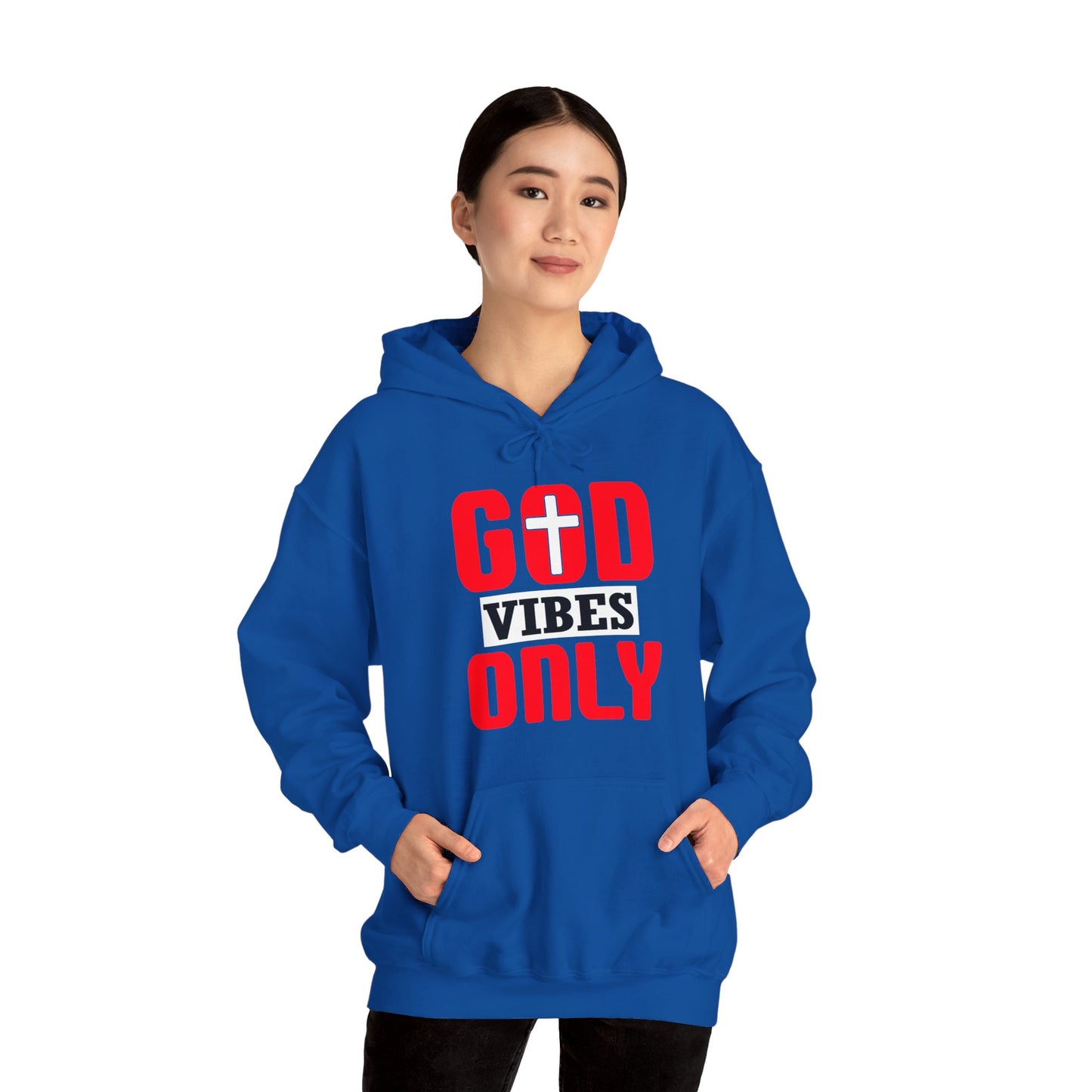 God Vibes Only Unisex Christian Hooded Pullover Sweatshirt